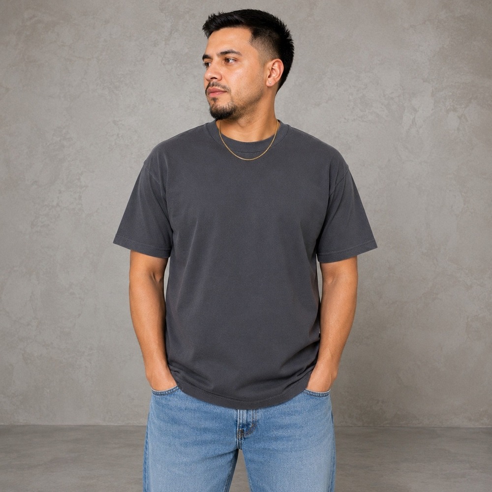 Pro Club T-Shirt Mens Large Charcoal Grey  Heavy Weight Streetwear Gym Tee Y2K